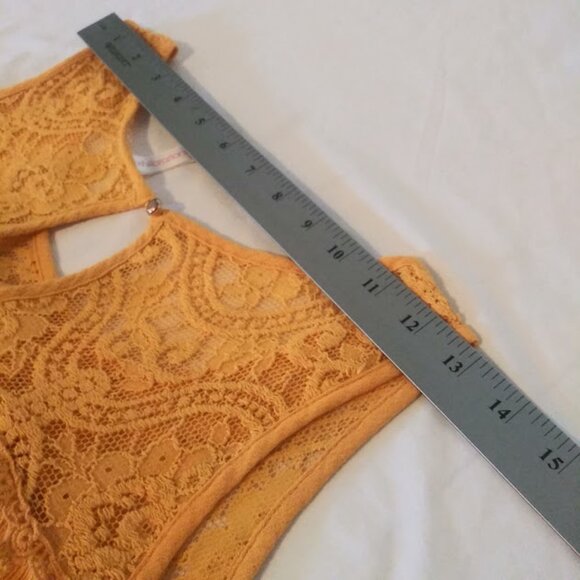 Xhilaration women's size XXL yellow lace blouse - Picture 13 of 14